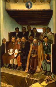 Ernest Leonard Blumenschein (1874-1960) Jury For Trial Of A Sheepherder For Murder  1936 oil on canvas Clara S. Peck Fund Purchase 97.13 F  